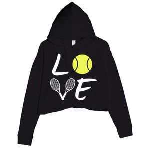 Love Tennis Crop Fleece Hoodie