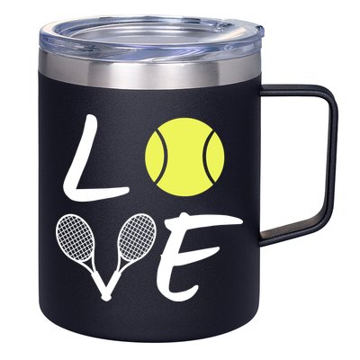 Love Tennis 12oz Stainless Steel Coffee Mug