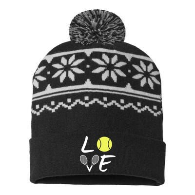 Love Tennis USA-Made Snowflake Beanie