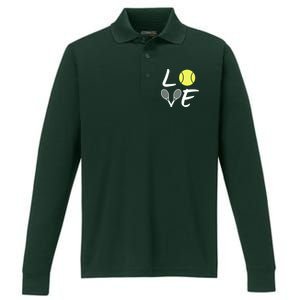 Love Tennis Performance Long Sleeve Polo