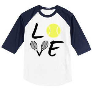 Love Tennis Baseball Sleeve Shirt