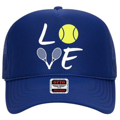 Love Tennis High Crown Mesh Back Trucker Hat