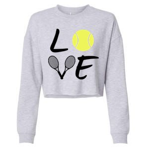 Love Tennis Cropped Pullover Crew