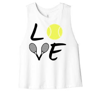 Love Tennis Women's Racerback Cropped Tank