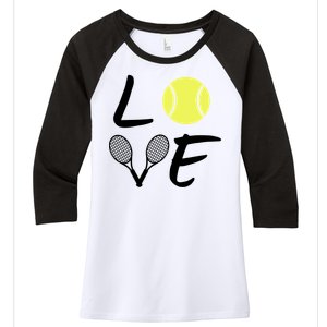 Love Tennis Women's Tri-Blend 3/4-Sleeve Raglan Shirt