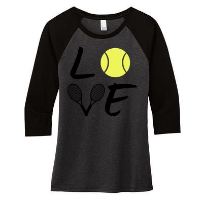 Love Tennis Women's Tri-Blend 3/4-Sleeve Raglan Shirt