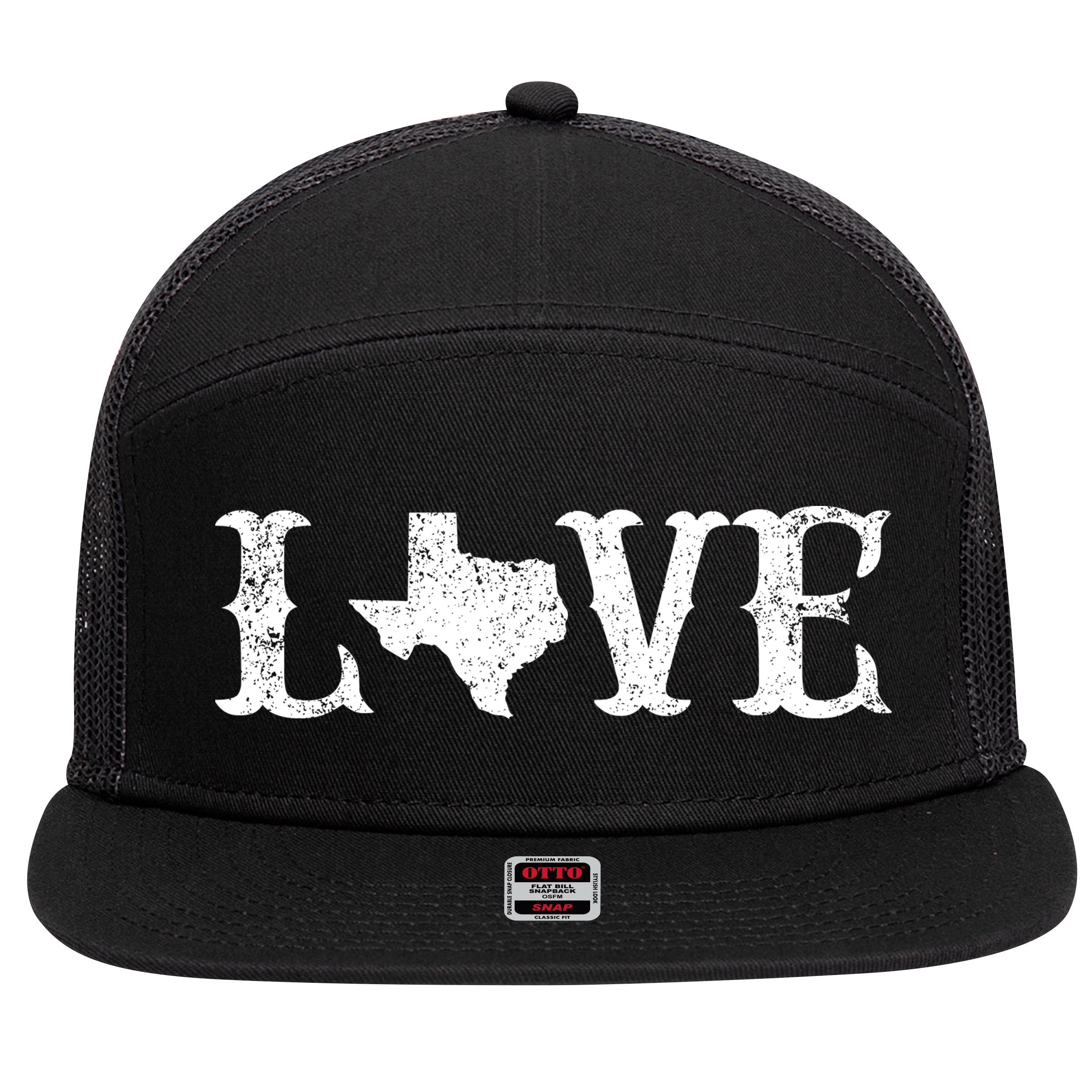 Love Texas 7 Panel Mesh Trucker Snapback Hat