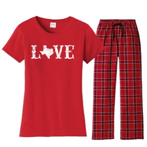 Love Texas Women's Flannel Pajama Set