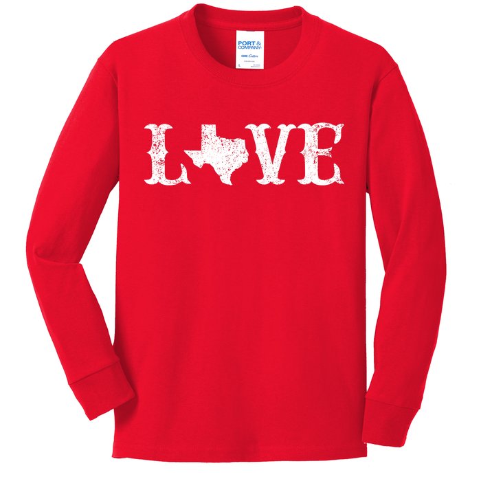 Love Texas Kids Long Sleeve Shirt