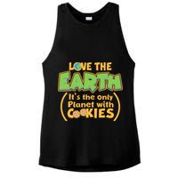 Love the Earth It's the Only Planet with Cookies Ladies PosiCharge Tri-Blend Wicking Tank