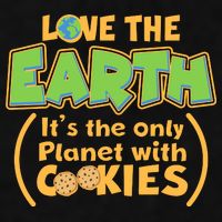 Love the Earth It's the Only Planet with Cookies Ladies PosiCharge Tri-Blend Wicking Tank