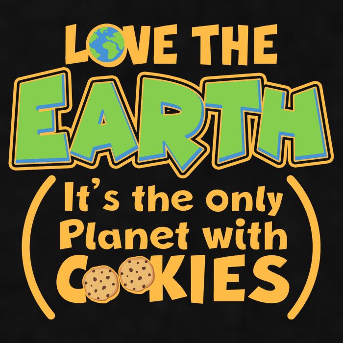Love the Earth It's the Only Planet with Cookies Ladies PosiCharge Tri-Blend Wicking Tank
