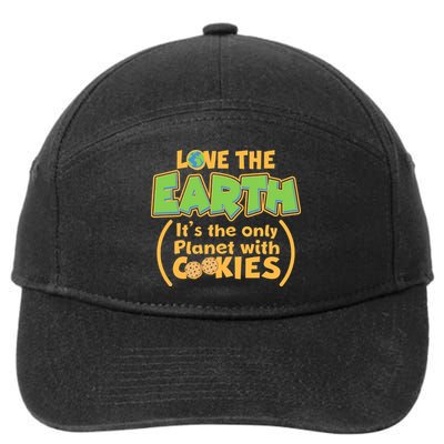 Love the Earth It's the Only Planet with Cookies 7-Panel Snapback Hat