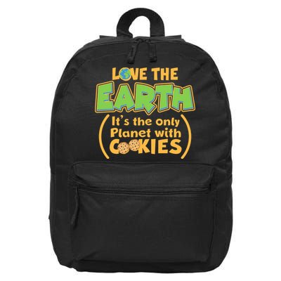 Love the Earth It's the Only Planet with Cookies 16 in Basic Backpack
