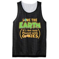 Love the Earth It's the Only Planet with Cookies Mesh Reversible Basketball Jersey Tank