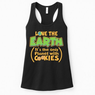 Love the Earth It's the Only Planet with Cookies Womens Tank Top