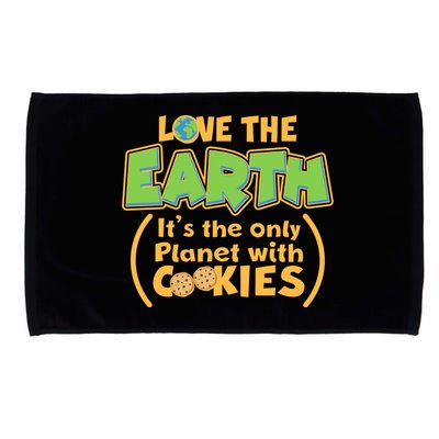 Love the Earth It's the Only Planet with Cookies Microfiber Hand Towel
