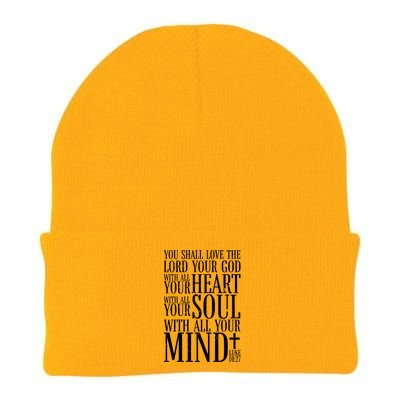 Love The Lord Christian Bible Quote Luke 10:27 Knit Cap Winter Beanie