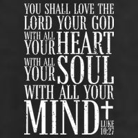 Love The Lord Christian Bible Quote Luke 10:27 Garment-Dyed Heavyweight T-Shirt