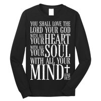 Love The Lord Christian Bible Quote Luke 10:27 Long Sleeve Shirt