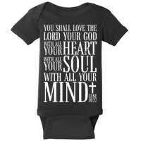 Love The Lord Christian Bible Quote Luke 10:27 Baby Bodysuit