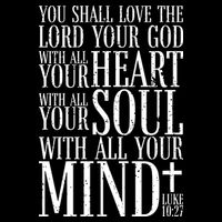 Love The Lord Christian Bible Quote Luke 10:27 Baby Bodysuit