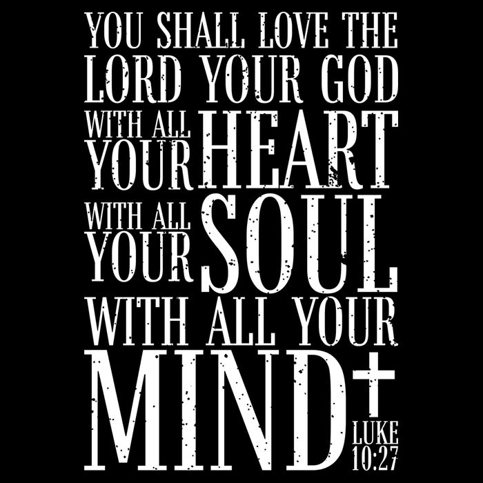 Love The Lord Christian Bible Quote Luke 10:27 Baby Bodysuit