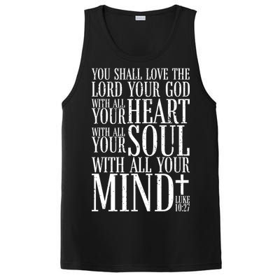 Love The Lord Christian Bible Quote Luke 10:27 PosiCharge Competitor Tank