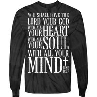 Love The Lord Christian Bible Quote Luke 10:27 Tie-Dye Long Sleeve Shirt