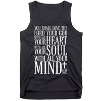 Love The Lord Christian Bible Quote Luke 10:27 Tank Top