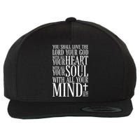 Love The Lord Christian Bible Quote Luke 10:27 Wool Snapback Cap