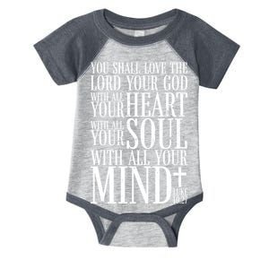 Love The Lord Christian Bible Quote Luke 10:27 Infant Baby Jersey Bodysuit