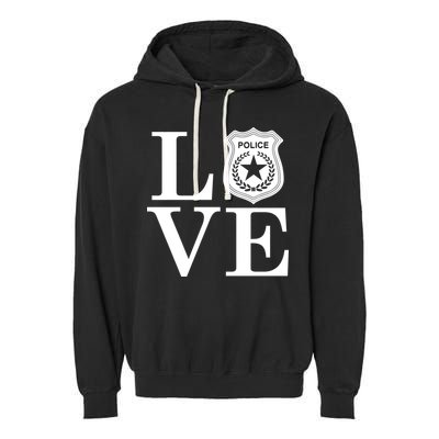 Love The Police Garment-Dyed Fleece Hoodie