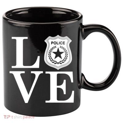 Love The Police 11oz C Handle Ceramic Mug