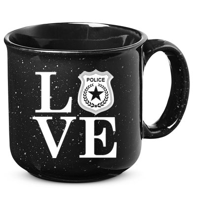Love The Police 15oz Campfire Ceramic Mug