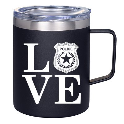 Love The Police 12oz Stainless Steel Coffee Mug