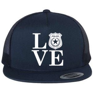 Love The Police Flat Bill Trucker Hat