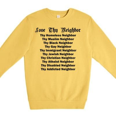 Love Thy Neighbor Equals Premium Crewneck Sweatshirt