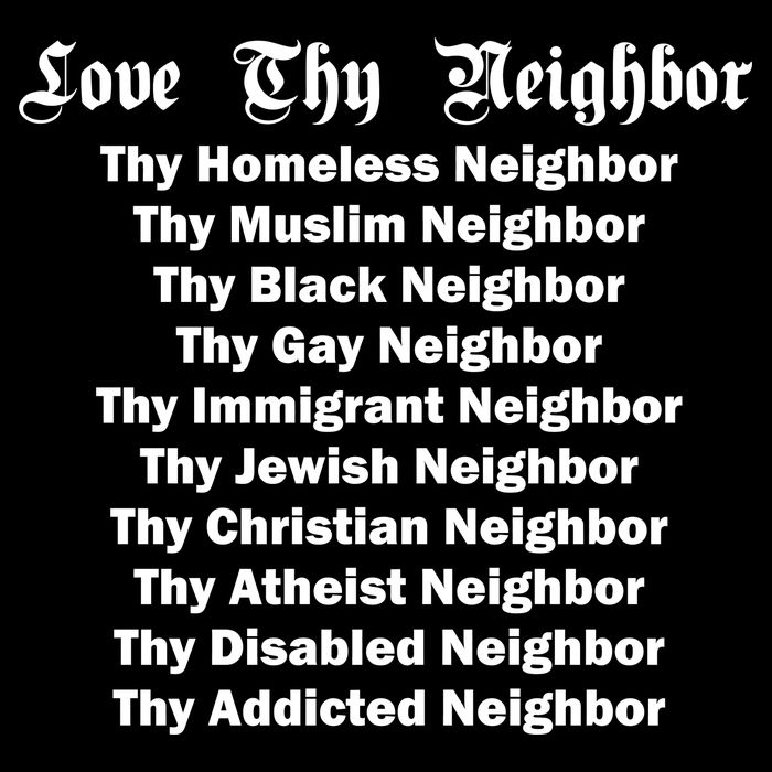 Love Thy Neighbor Equals Tall T-Shirt