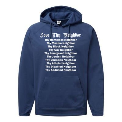 Love Thy Neighbor Equals Performance Fleece Hoodie