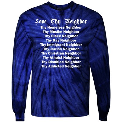 Love Thy Neighbor Equals Tie-Dye Long Sleeve Shirt