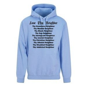 Love Thy Neighbor Equals Unisex Surf Hoodie