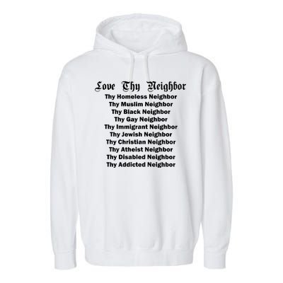 Love Thy Neighbor Equals Garment-Dyed Fleece Hoodie