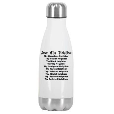 Love Thy Neighbor Equals Stainless Steel Insulated Water Bottle