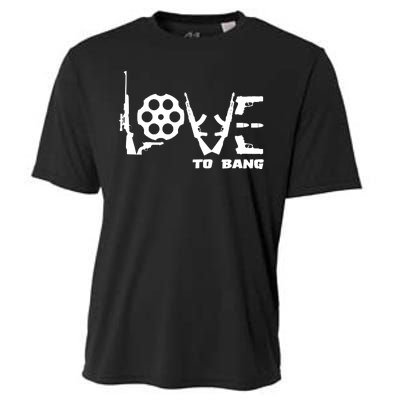 Love To Bang Funny Gun Bullets Cooling Performance Crew T-Shirt