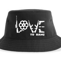 Love To Bang Funny Gun Bullets Sustainable Bucket Hat