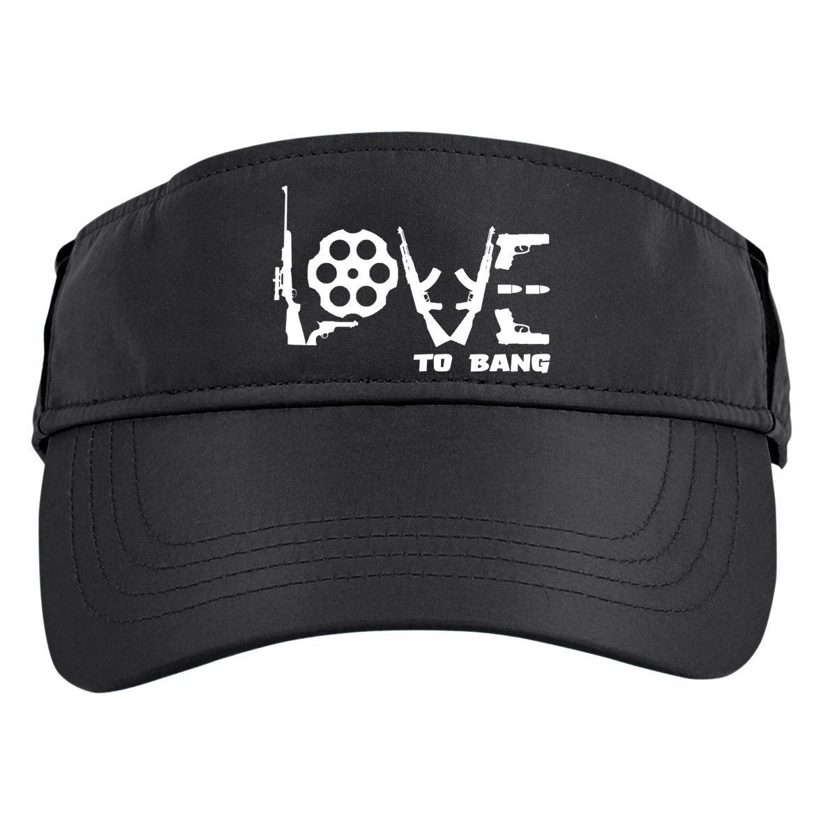 Love To Bang Funny Gun Bullets Adult Drive Performance Visor