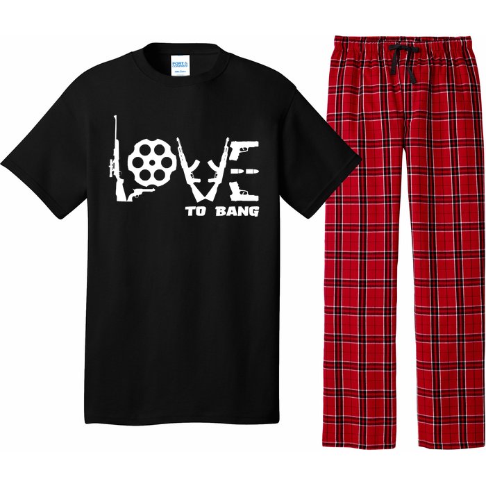 Love To Bang Funny Gun Bullets Pajama Set