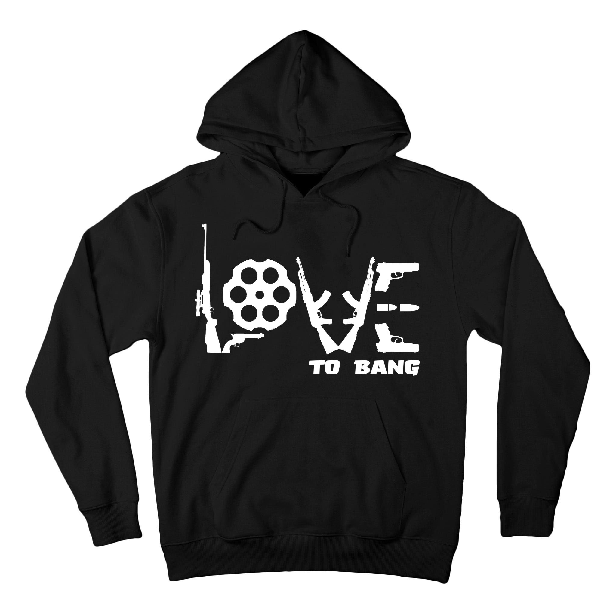 Love To Bang Funny Gun Bullets Tall Hoodie