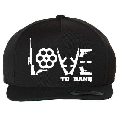 Love To Bang Funny Gun Bullets Wool Snapback Cap